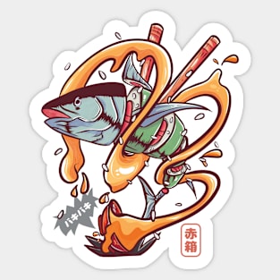 Sushi Maguro Anime Design Sticker